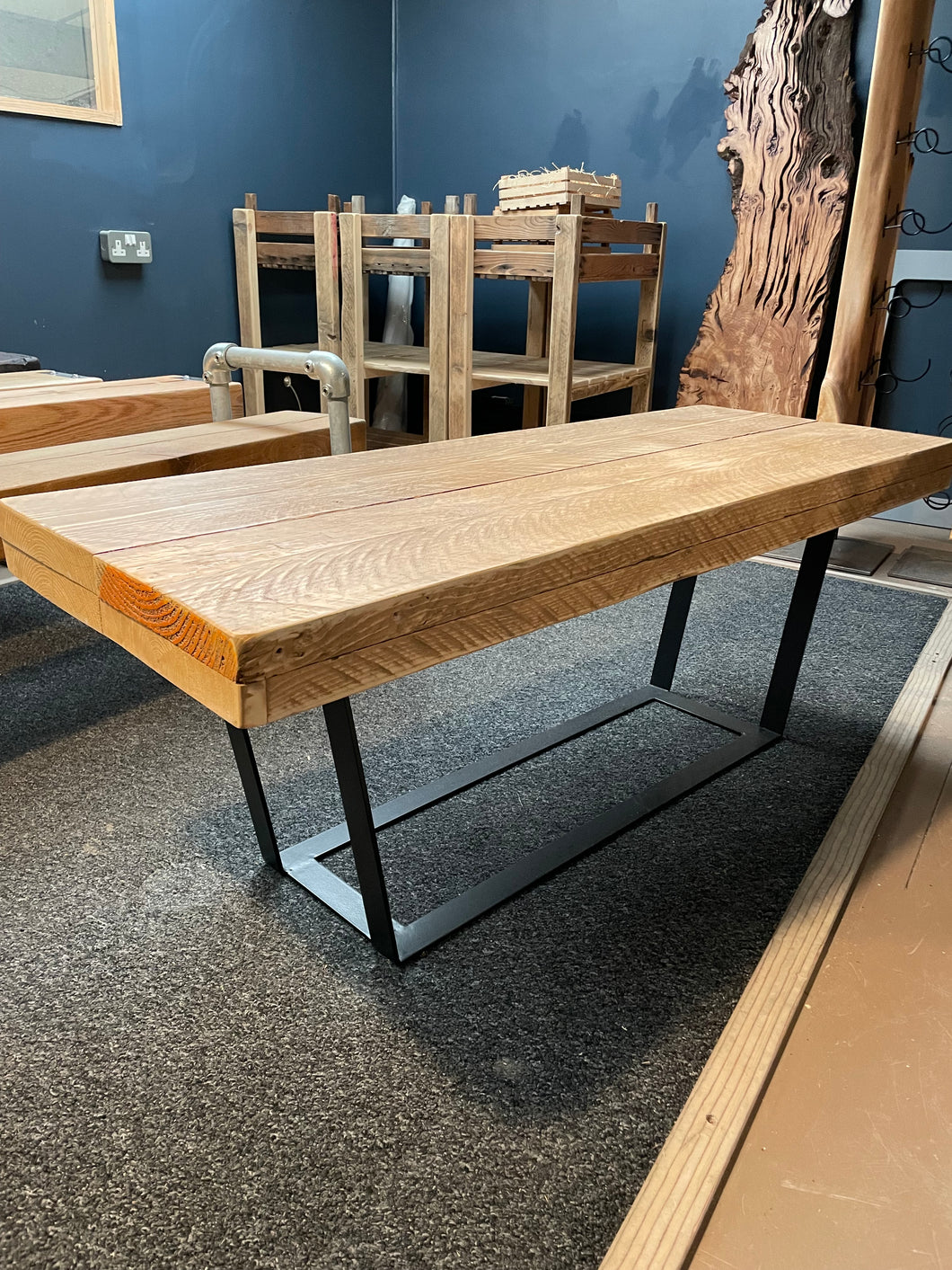 Reclaimed scaffolding board coffee table