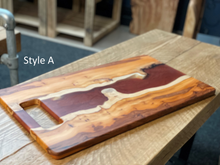 Load image into Gallery viewer, Stunning Ecopoxy charcuterie board - serving platter - serving board

