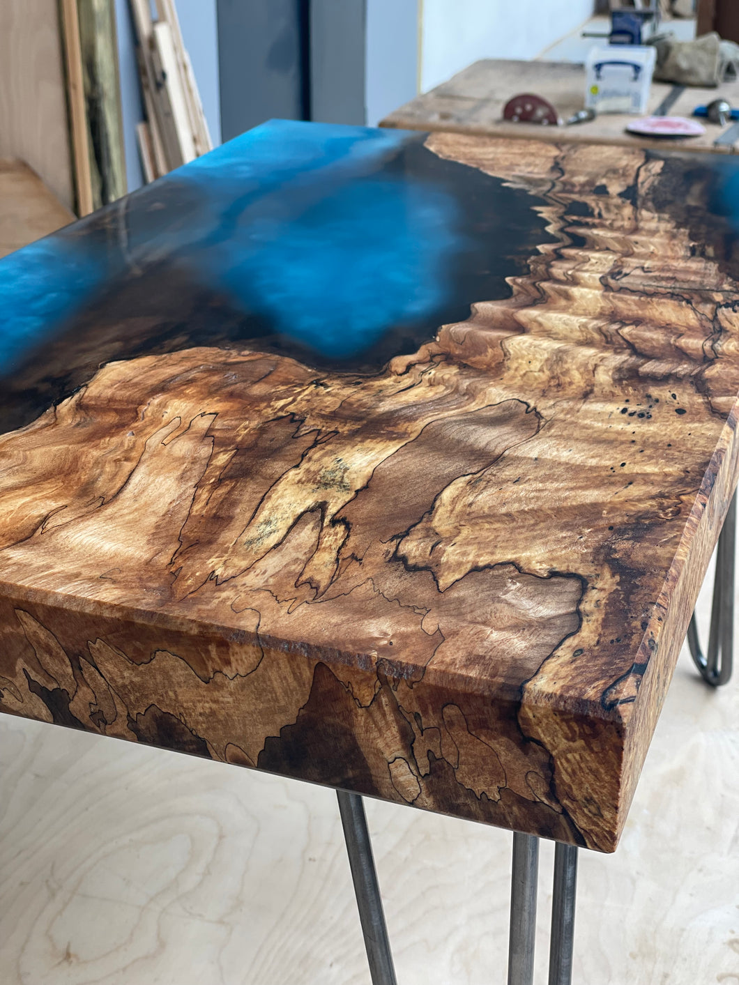 Resin coffee table - river table - coffee table - living room furniture