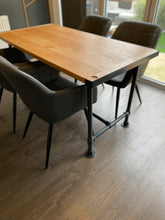 Load image into Gallery viewer, Scaffolding Table with solid hardwood table top - Industrial - Dining - table

