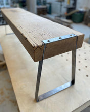 Load image into Gallery viewer, Dovetail tv bench - Solid oak beam - Industrial design
