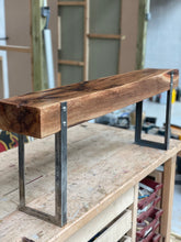 Load image into Gallery viewer, Industrial &quot;Angle&quot; Bench - Solid oak and angle steel frame
